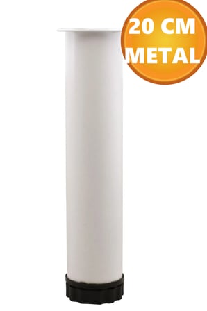 Metal 20 Cm Beyaz Ayarlanabilir  Mobilya Kanepe Koltuk Baza Yükseltici Destek Ayağı Ayakları.