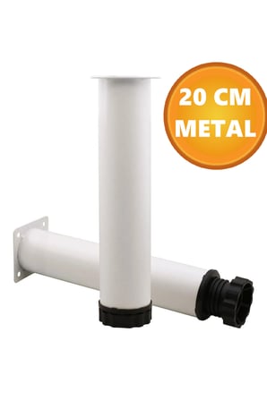 Metal 20 Cm Beyaz Ayarlanabilir  Mobilya Kanepe Koltuk Baza Yükseltici Destek Ayağı Ayakları.