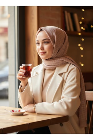 Kendinden Desenli Yaz Esintisi Şal - Desen-01 - Renk-02 -21