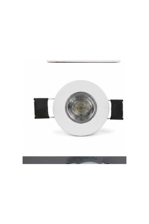 HS1207 1W LED Spot Armatür Beyaz Kasa Gün Işığı / Beyaz Işık Mini Gömme Spot