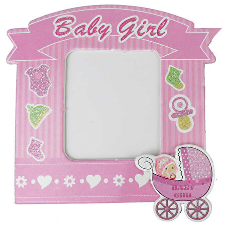 ÇERÇEVE MAGNETLİ BEBEK PUSETLİ PEMBE 1 ADET