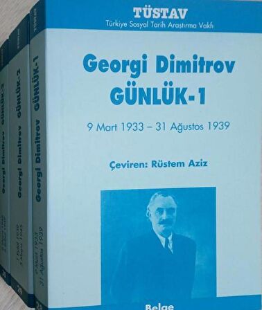 Georgi Dimitrov Günlük 3 Cilt Takım