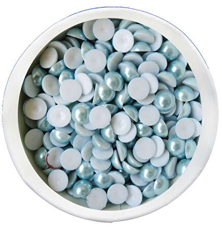 İNCİ YARIM YUVARLAK MAVİ 12mm 680 ADET