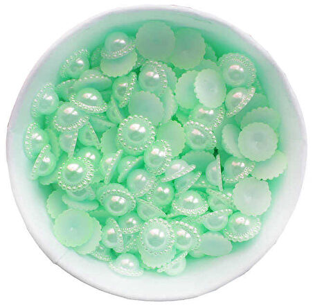 İNCİ ETRAFI DESENLİ MAVİ 17MM 700 ADET