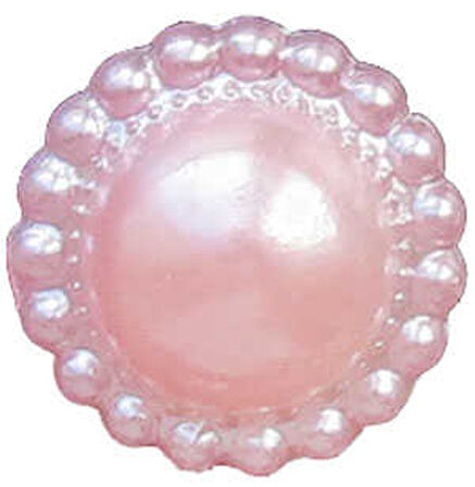 İNCİ ETRAFI DESENLİ PEMBE 17MM 700 ADET