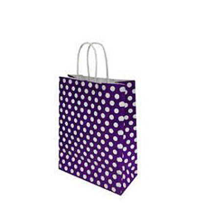 ÇANTA KRAFT  BOY MOR PUANTİYE 19x24 25 ADET