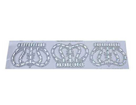 TAÇ ORTA ÜTÜ İLE YAPIŞAN 8x5,5cm (HOT-FIX) 3 ADET