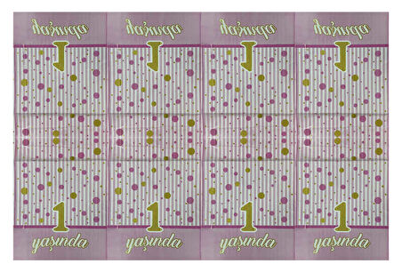 MASA ÖRTÜSÜ 1 YAŞINDA PEMBE 120X180 CM 1 ADET