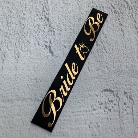 Bride To Be Siyah Altın Yazılı Gelin Kuşağı Bekarlığa Veda Aksesuarı