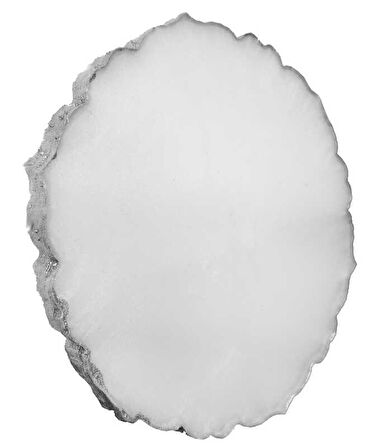 EPOKSİ YUVARLAK 7 CM SEDEF KENARI GÜMÜŞ 1 ADET
