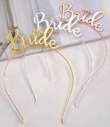 TAÇ BRIDE PIRLANTALI METAL GÜMÜŞ 1 ADET