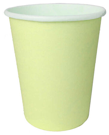 BARDAK KARTON MAKARON VANİLYA SARI 8 OZ 8 ADET