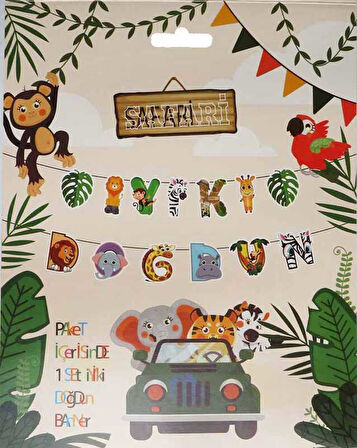 FLAMA SAFARİ ŞEKLİNDE İYİKİ DOĞDUN 1 ADET