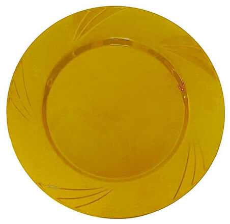 TABAK KRİSTAL 22,5 CM ALTIN 6 ADET