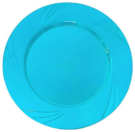 TABAK KRİSTAL 22,5 CM MAVİ 6 ADET