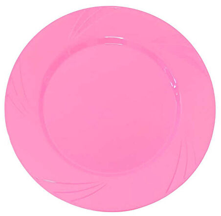 TABAK KRİSTAL 22,5 CM PEMBE 6 ADET