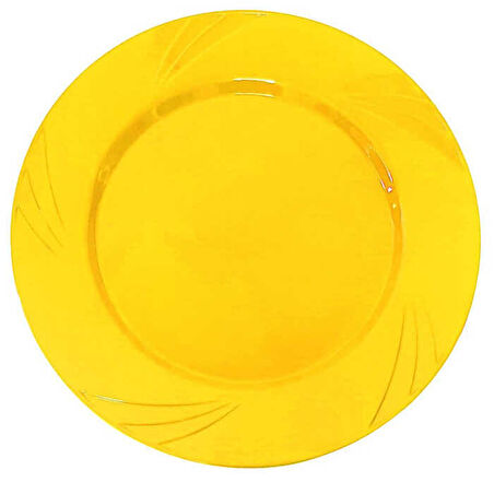 TABAK KRİSTAL 22,5 CM SARI 6 ADET