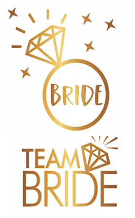 DÖVME TEAM BRIDE OKLU KALPLİ VARAKLI ALTIN 1 SET
