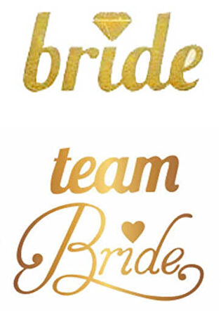 DÖVME TEAM BRIDE KALPLİ VARAKLI ALTIN 1 SET