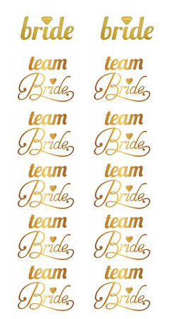 DÖVME TEAM BRIDE KALPLİ VARAKLI ALTIN 1 SET