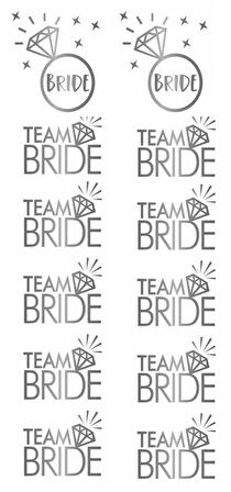 DÖVME TEAM BRIDE PIRLANTLI VARAKLI GÜMÜŞ 1 SET
