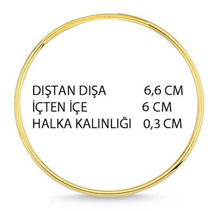 HALKA ALYANS METAL 6 CM ALTIN 25 ADET