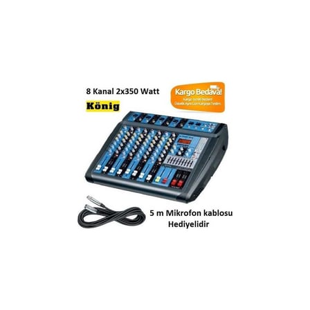 König Ka-8700P 2X350W 8 Kanal Power Mikser