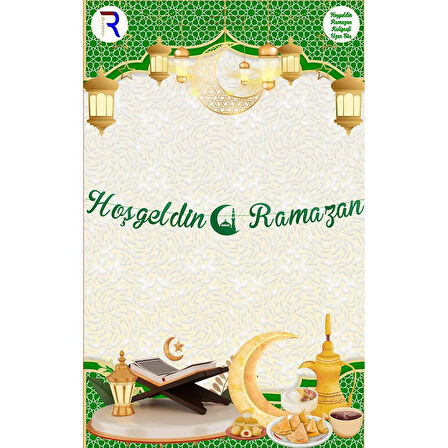 Hoşgeldin Ramazan Kaligrafi Banner - Yeşil
