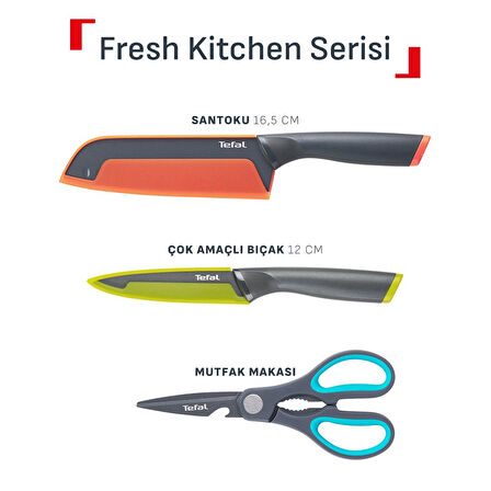 Fresh Kitchen 3`lü Çok Amaçlı Bıçak ve Makas Seti