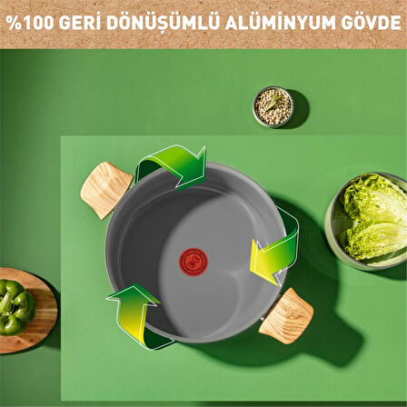 Ceramic Renew Kısa Tencere 24 cm