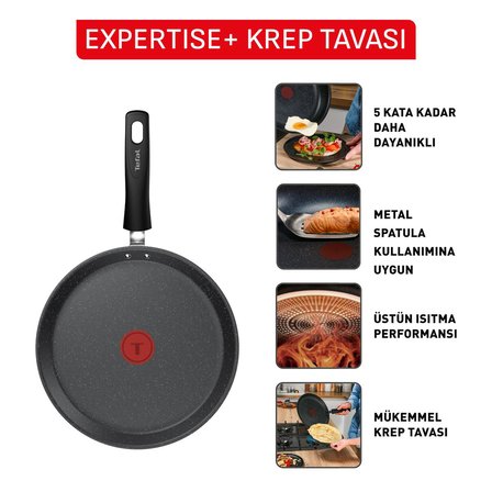 Tefal Expertise+ 5X Krep Tava - 25 Cm