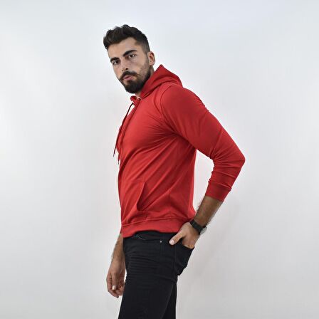 ZİDAN 4657  KAPŞONLU SWEATSHIRT- KANGURU CEPLİ BASİC