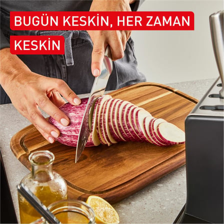 Tefal EverSharp Entegre Bileyici Standlı Şef Bıçağı  - 16,5 Cm