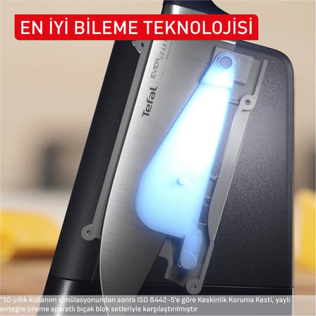 Tefal EverSharp Entegre Bileyici Standlı Şef Bıçağı  - 16,5 Cm