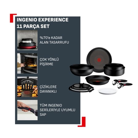 Tefal Ingenio Experience Fusion Core 9X Büyük Tava Ve Tencere Seti - 11 Parça