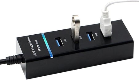 6043 4 Port Usb 3.0 Çoğaltıcı Çoklayıcı Hub Adaptör Switch Hız: Usb3.0-5Gbit/Sn 4 Adet Usb3.0 Kablo Uzunluğu: 30 cm 4 Farklı Cihazı Usb3.0 Hızında Tek Noktadan Aynı Anda Bağlayın