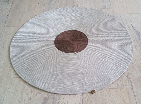 90CM EL ÖRME DOKUMA PASPAS KİLİM YOLLUK HALI KREM&KAHVE