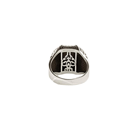 Gevheranss Gümüş Ve Rose RenkliTuğralı Zirkon Taşlı Erkek Yüzüğü  - 210040556G14Y 