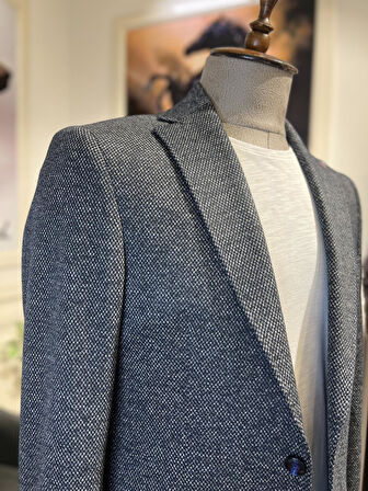 Guild Slim Fit Saraybosna Lacivert Örme Ceket