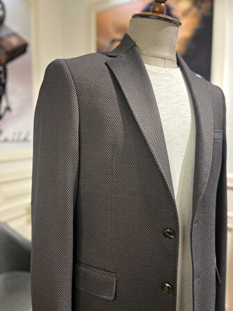 Guild Slim Fit Saraybosna Kahve Örme Ceket