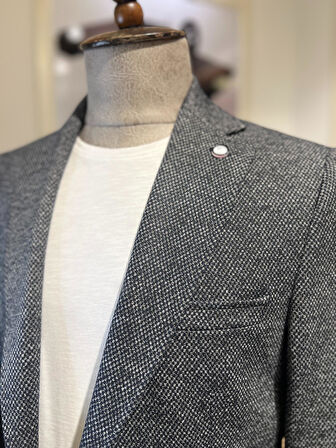 Guild Slim Fit Saraybosna Lacivert Örme Ceket