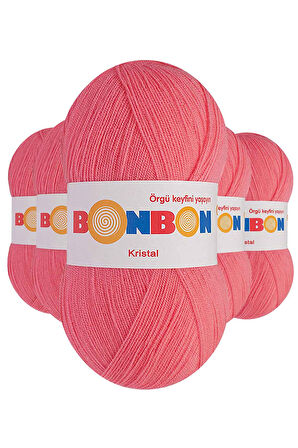 5 Adet Kristal El Örgü Lif İpi Pembe 98230