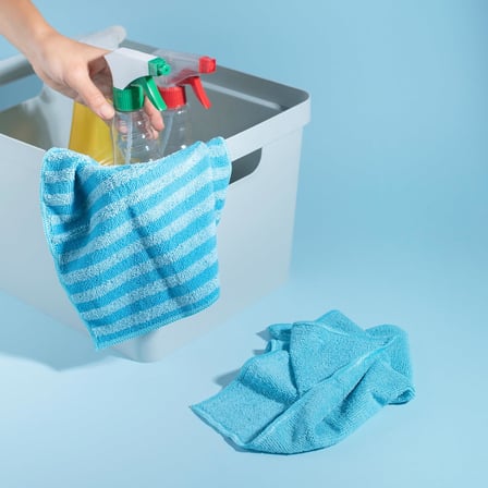 Koroplast Mikrofiber Banyo Bezi 2'li Set, Çift Taraflı Ekstra Hızlı Kuruyan Mikrofiber Temizlik Bezi Seti 30x30 cm, Kir Sökücü Tasarım, Yüksek Emiş Gücü, Tüy Çizik Bırakmayan Banyo Temizlik Bezi Seti