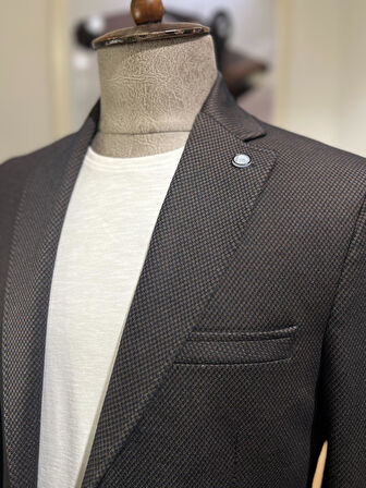 Guild Slim Fit Saraybosna Kahve Örme Ceket