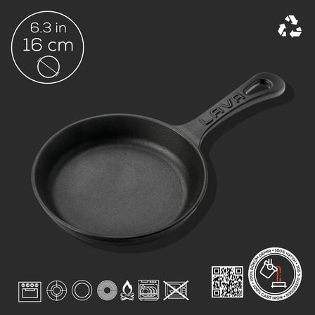 Döküm Mini Yuvarlak Saplı Çap 16 Tava