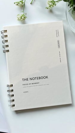 Spiralli 80 Yaprak Çizgisiz A5 Defter, Not Defteri, Okul Defteri, 4 Farklı Renk Seçeneği (01 Light Grey)