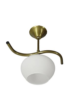Fuji Eskitme Tekli Beyaz Yatsı Camlı Avize | Kaliteli Modern Metal Avize