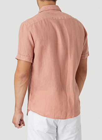 Mr. Mood Standart Düğmeli Yaka Pembe Erkek Gömlek Mr Short Sleeve