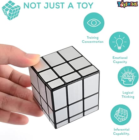 3x3x3 Gümüş Ayna Sihirli Hız Küpü Hızlı Stres Buster Beyin Fırtınası Çocuklar ve Yetişkinler için Bulmaca