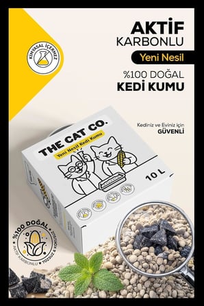 Aktif Karbonlu Kedi Kumu Tozsuz, Kokusuz | 10 Litre |%100 Doğal